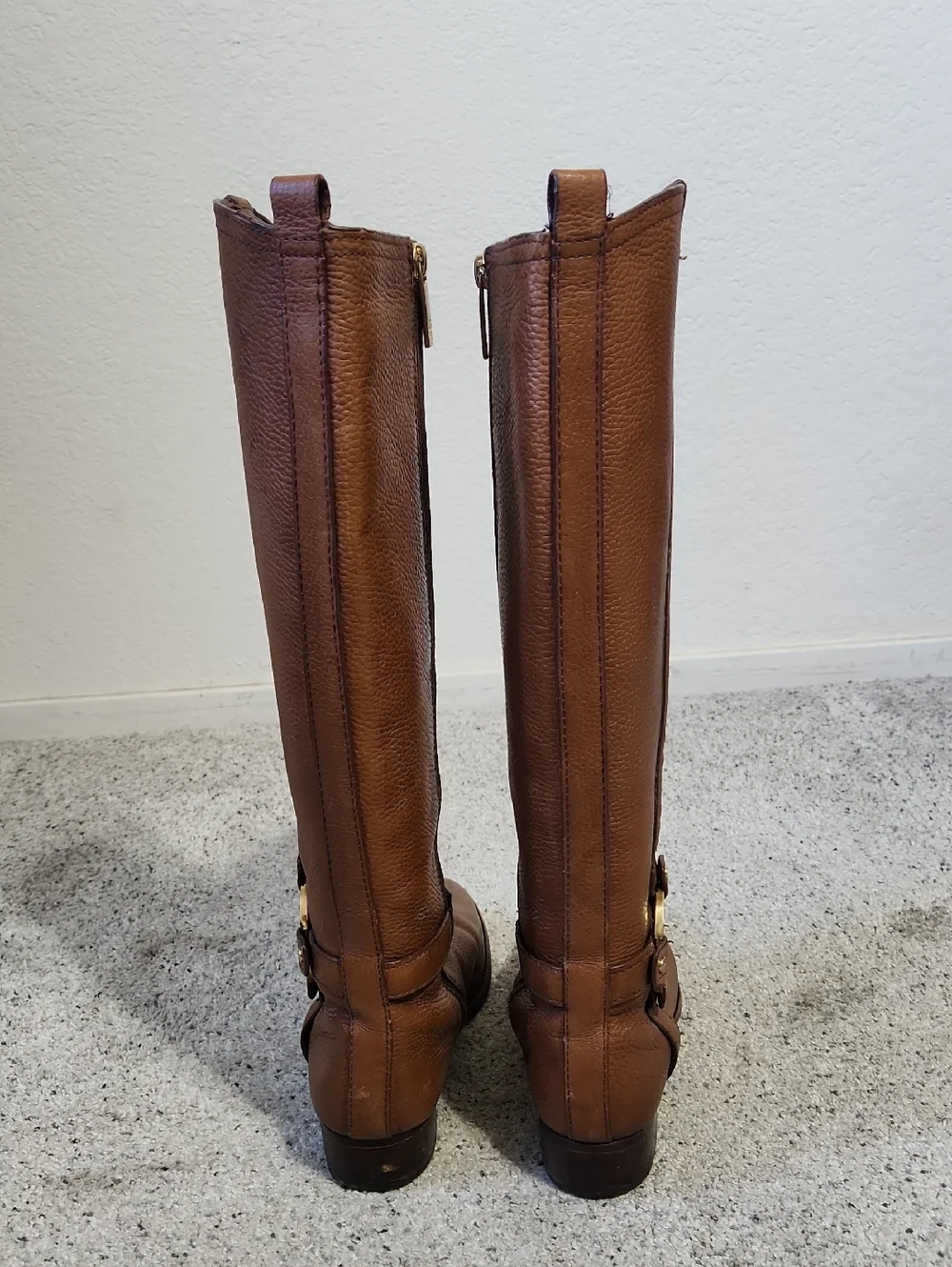 Tory Burch Amanda Riding Boots in Almond Size 7.5